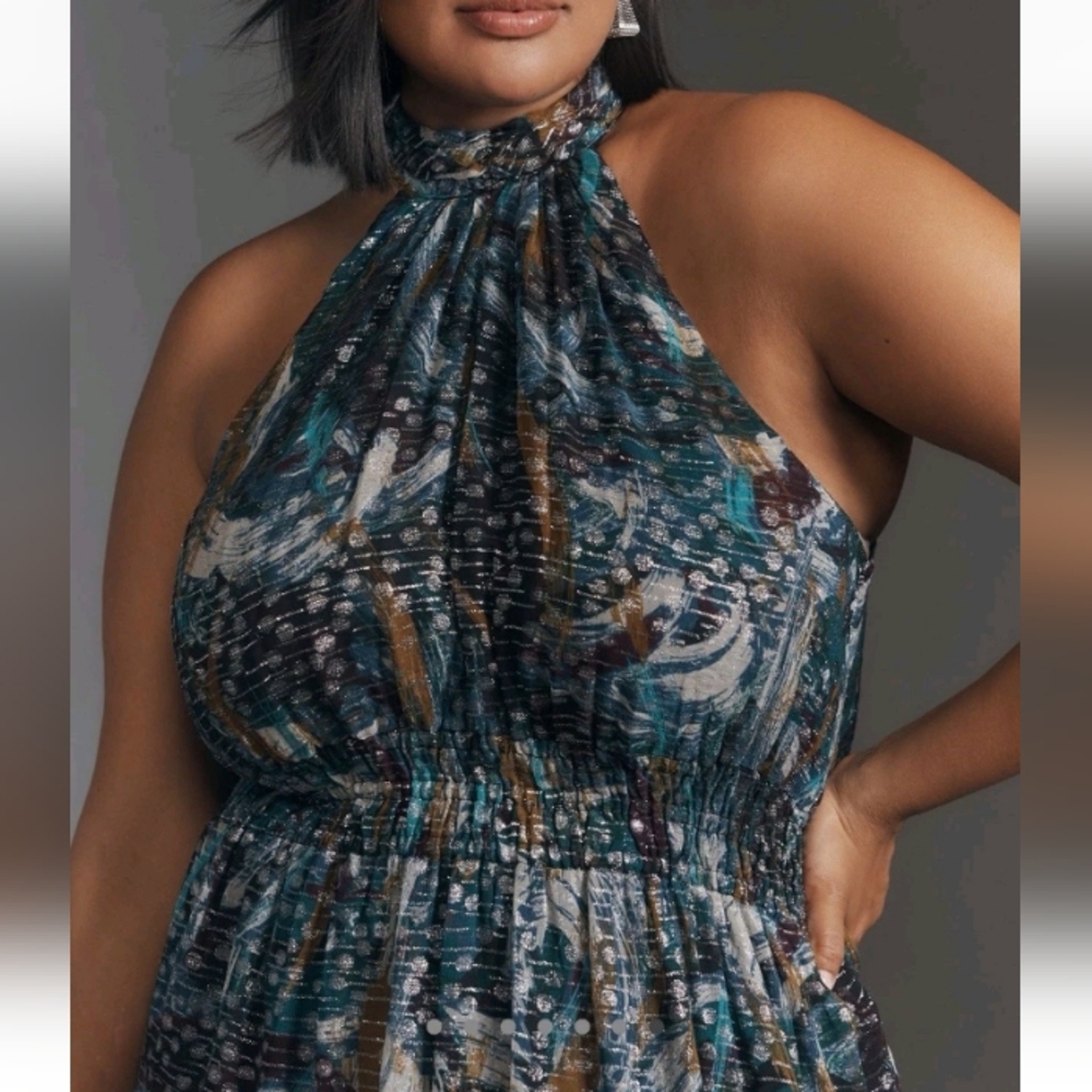 Anthropologie Multicolor High Low Dress - Picture 5 of 13